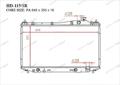 Радиатор основной Gerat HD-115/1R