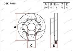 Тормозные диски Great DSK-R015 (Задняя)