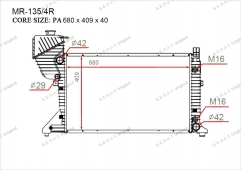 Радиатор основной Gerat MR-135/4R
