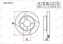 Тормозные диски Great DSK-R012 (Задняя)