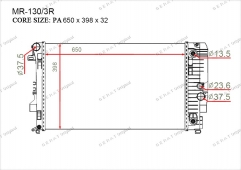 Радиатор основной Gerat MR-130/3R