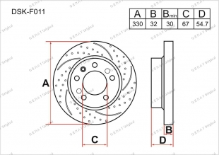 Тормозные диски Great DSK-F011 (Передняя) фото 1