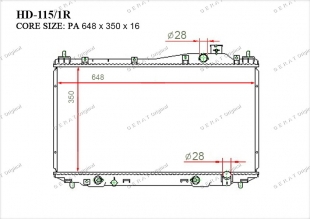 Радиатор основной Gerat HD-115/1R фото 1