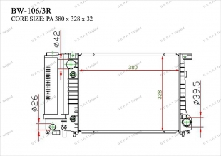 Радиатор основной Gerat BW-106/3R фото 1