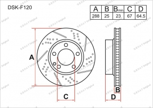 Тормозные диски Great DSK-F120 (Передняя) фото 1