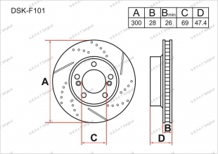 Тормозные диски Great DSK-F101 (Передняя) фото 1