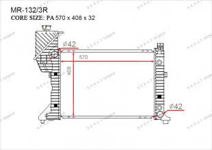 Радиатор основной Gerat MR-132/3R фото 1