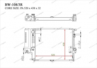 Радиатор основной Gerat BW-108/3R фото 1