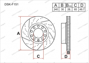 Тормозные диски Great DSK-F151 (Передняя) фото 1
