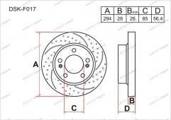 Тормозные диски Great DSK-F017 (Передняя)