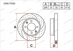 Тормозные диски Great DSK-F050 (Передняя)
