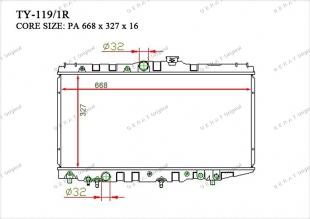 Радиатор основной Gerat TY-119/1R фото 1
